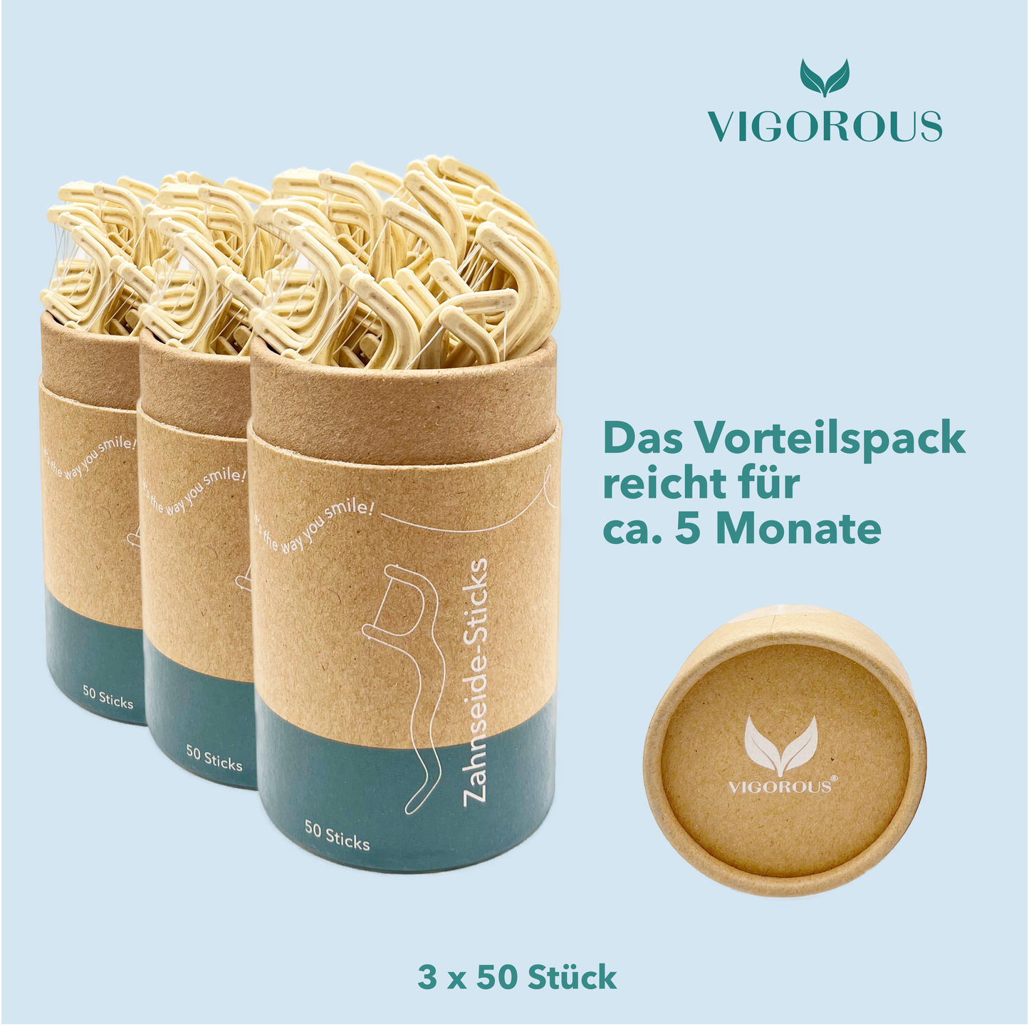 Nachhaltige Zahnseidesticks