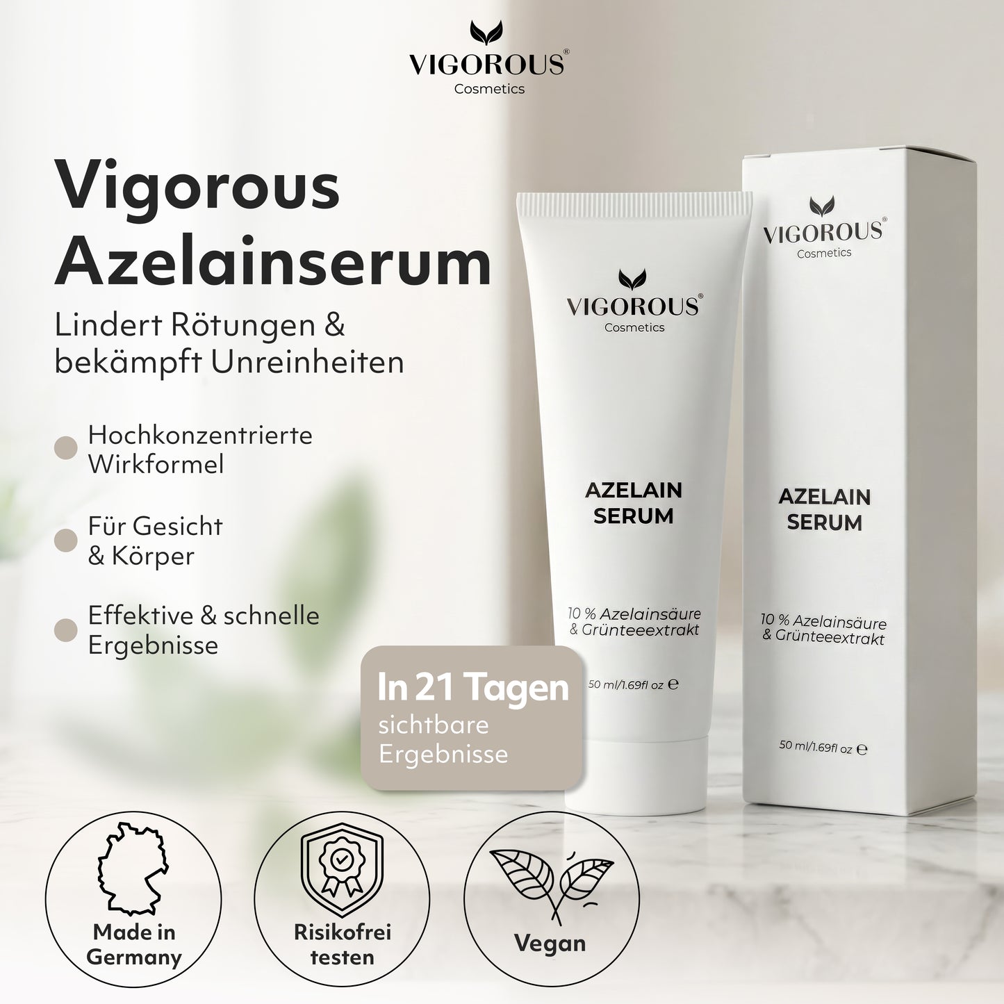 Azelainserum gegen Rosacea, Rötungen & Akne