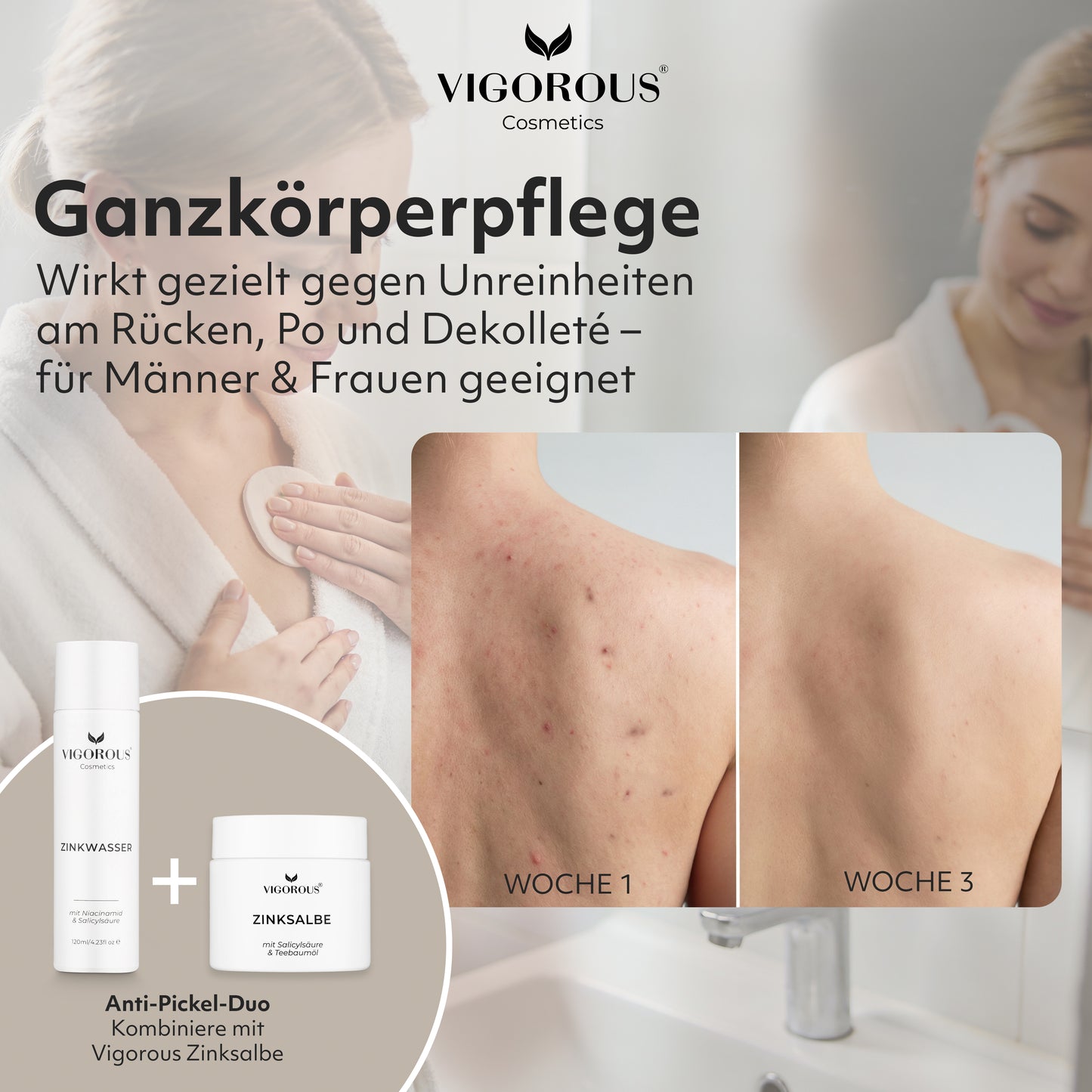 Zinkwasser gegen Pickel