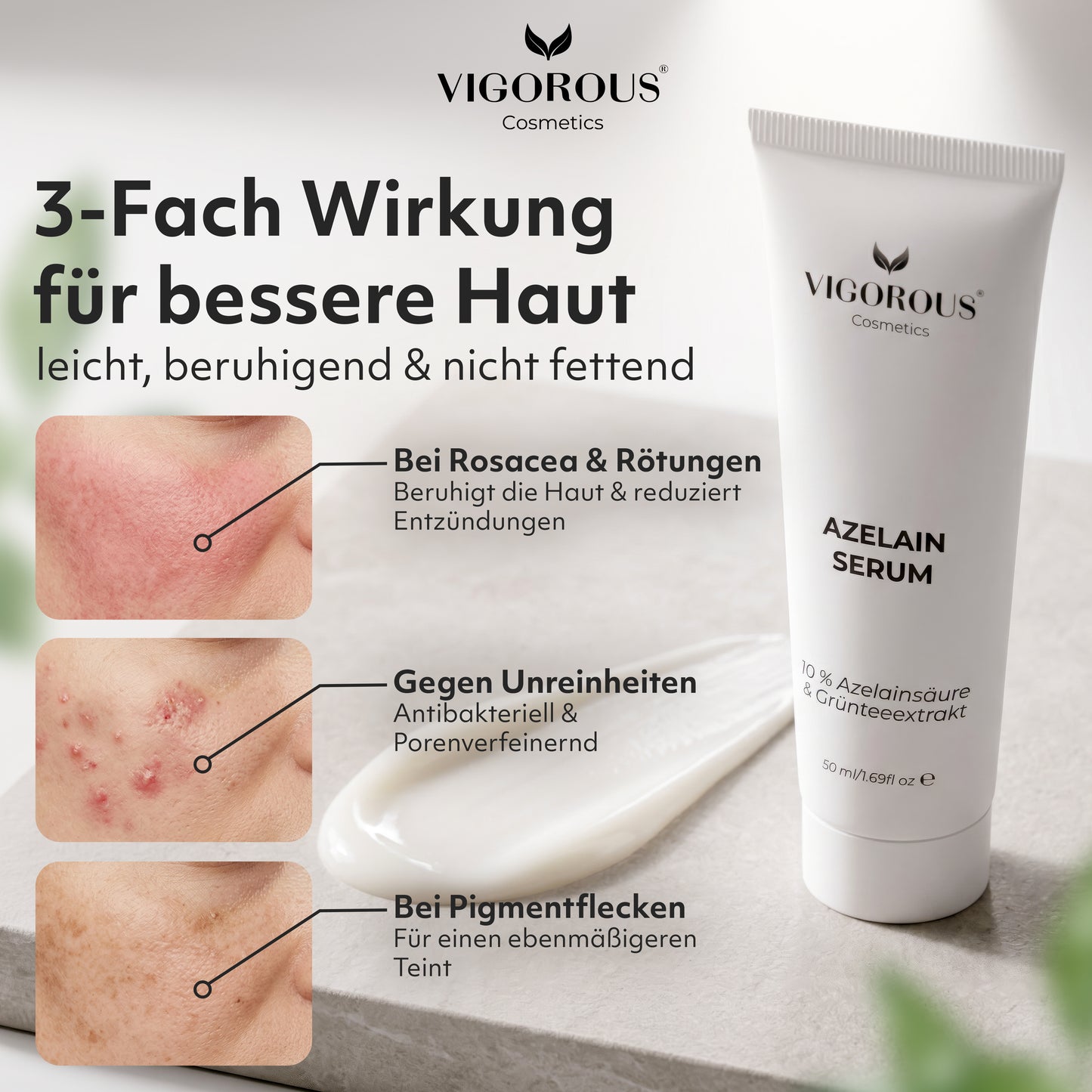 Azelainserum gegen Rosacea, Rötungen & Akne